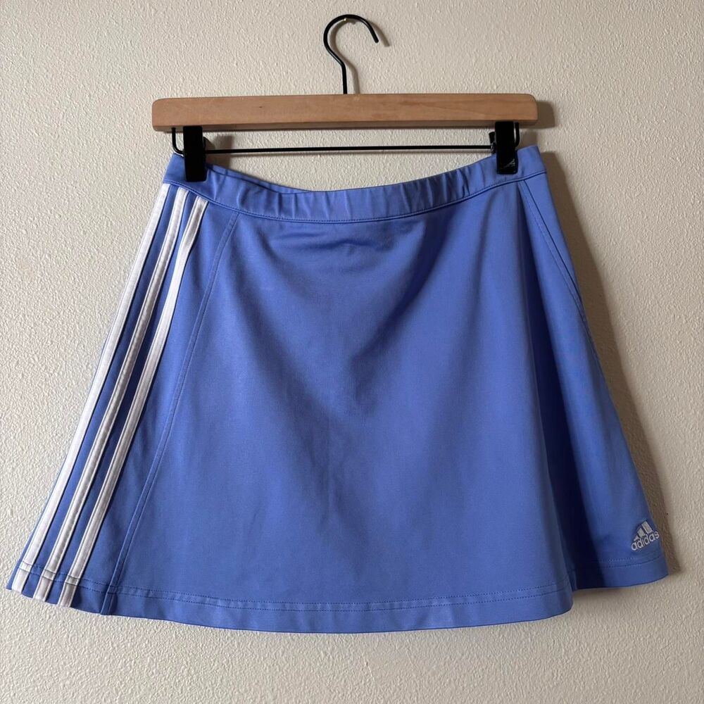 Adidas Women's Purple Track Style Athletic Skirt White Stripe Size 14